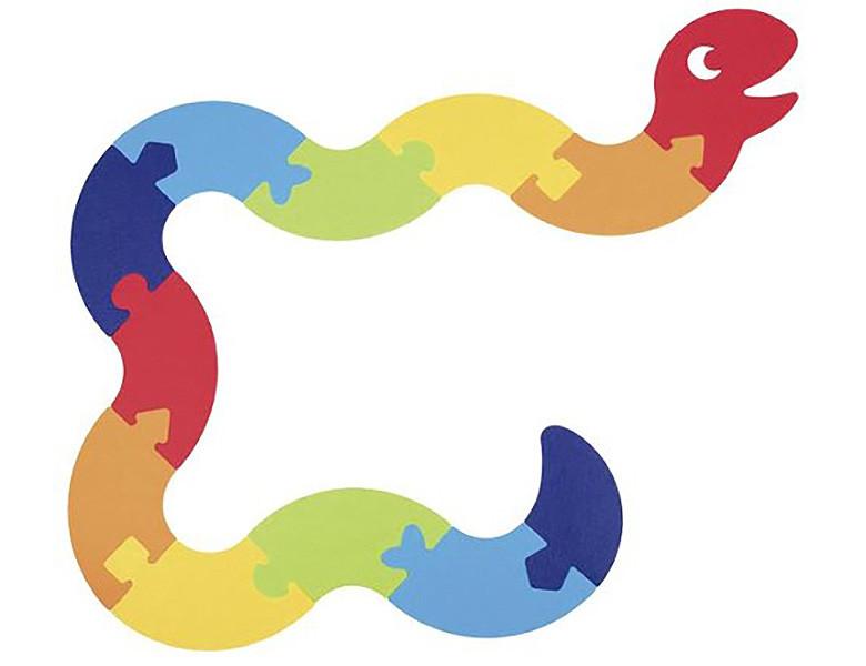 Image of Puzzle Filzpuzzle Schlange (12Teile)