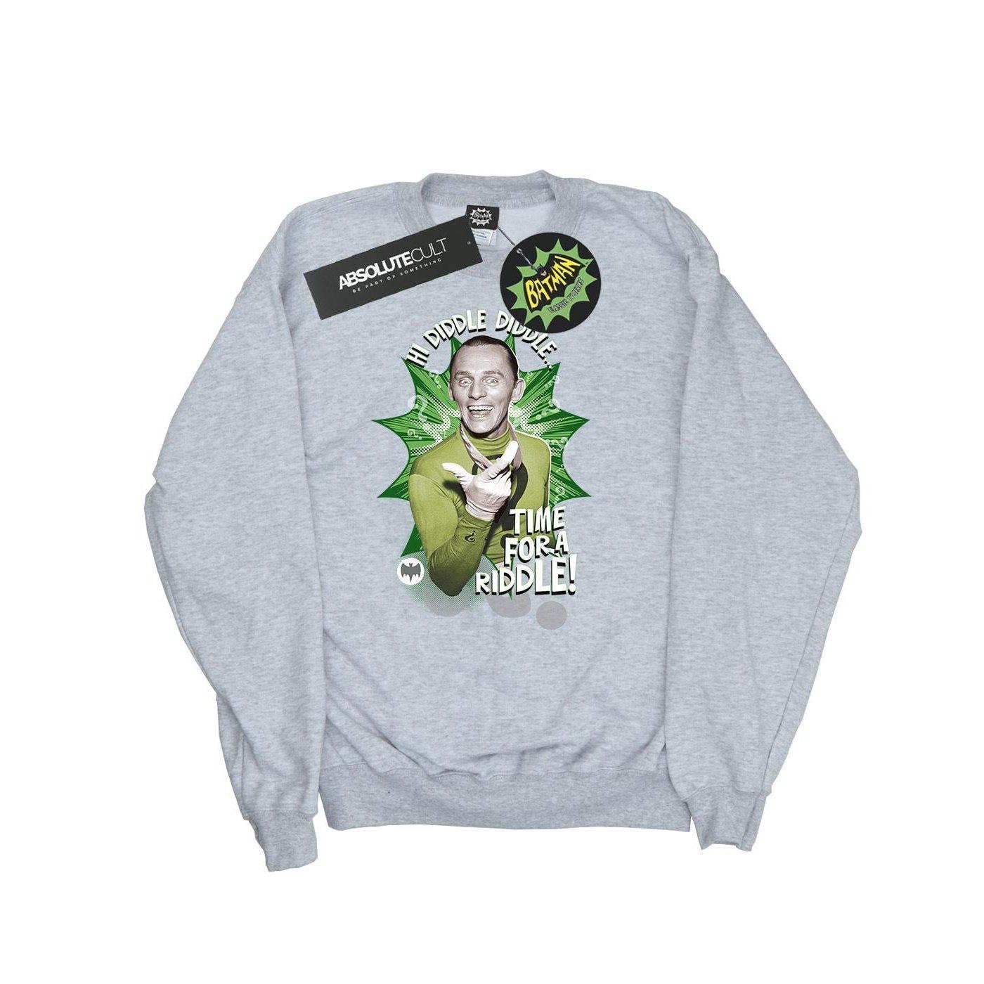 Image of Batman Tv Series The Riddler Time For A Riddle Sweatshirt Mädchen Grau 128