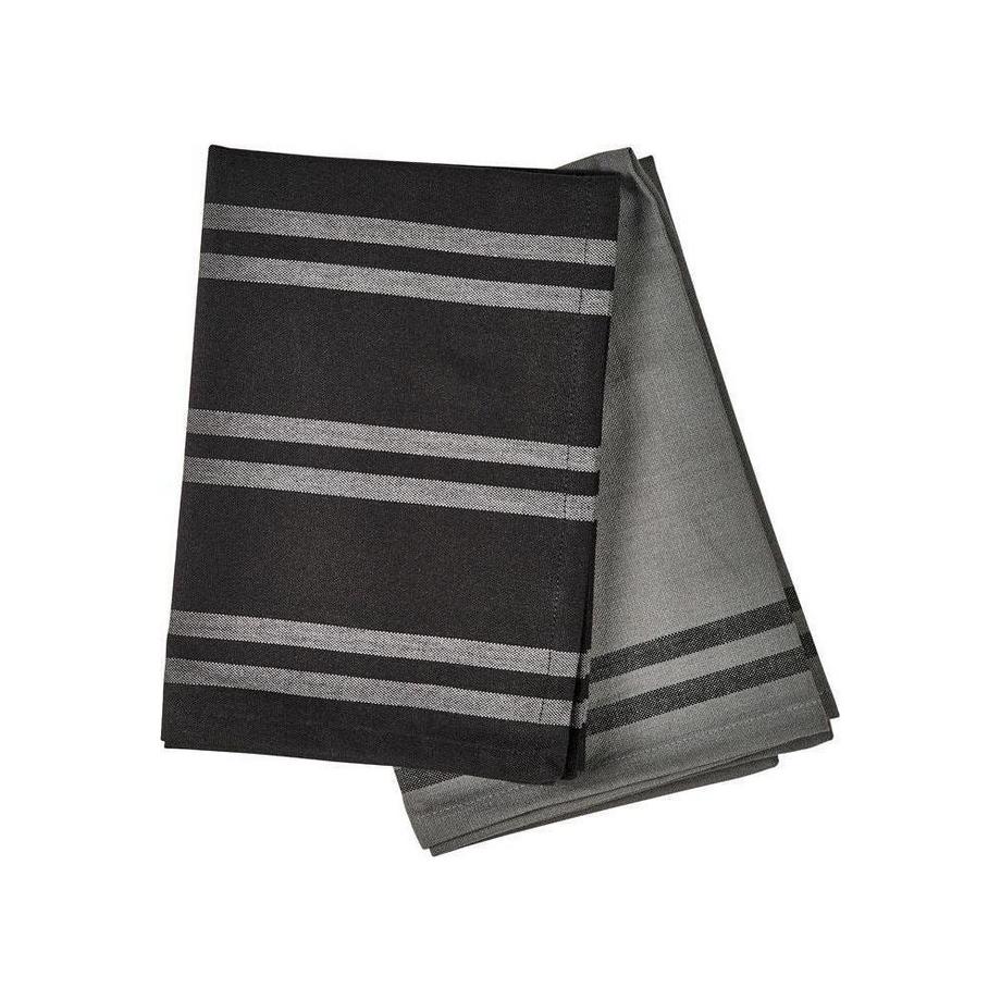 Södahl  Södahl Geschirrtuch-Set Soft, Grau/Schwarz (2 Stk) 