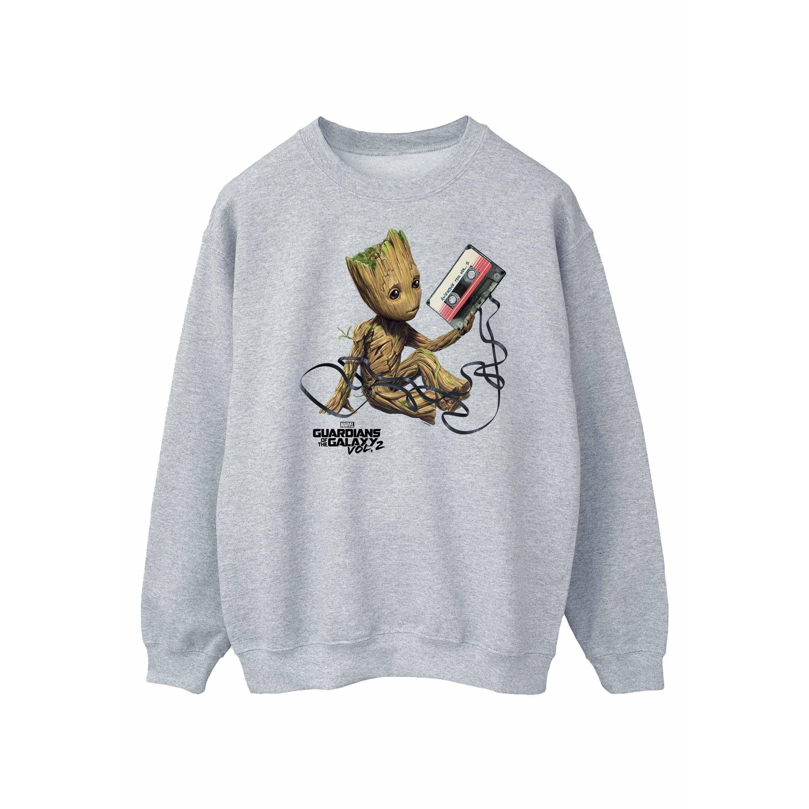 Image of Guardians Of The Galaxy Groot Tape Sweatshirt Damen Grau S