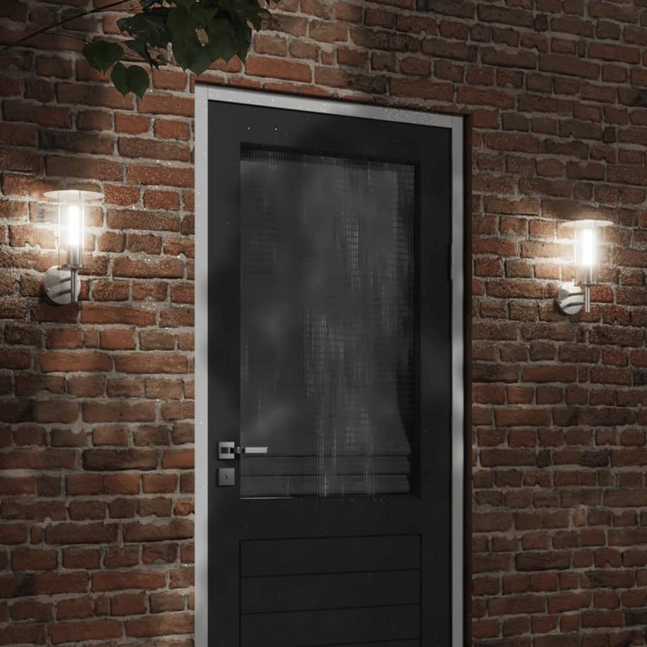 VidaXL Applique murale d'extérieur acier inoxydable  