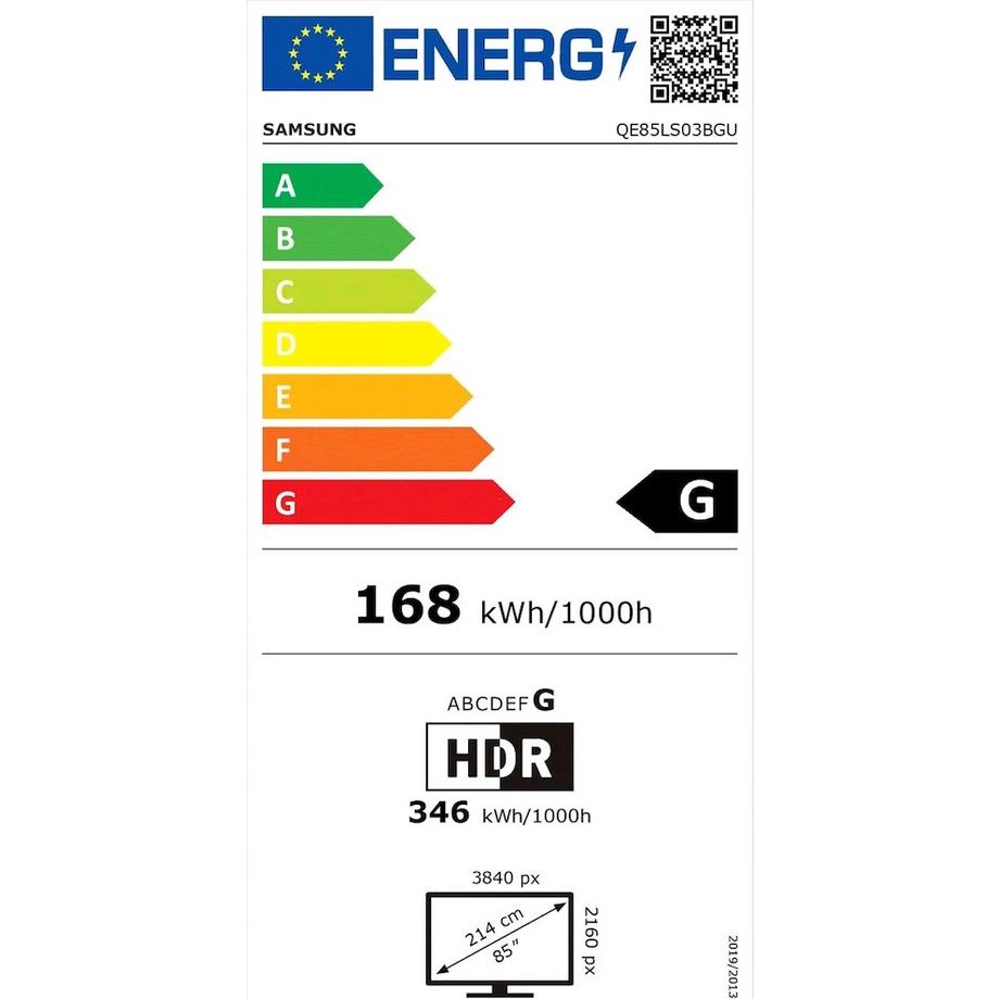 SAMSUNG  The Frame 85" QE85LS03BGU - 4K Ultra HD Smart-TV, Schwarz, G 
