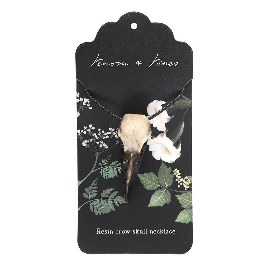 Something Different  Venom & Vines Resina Teschio Di Corvo Collana 