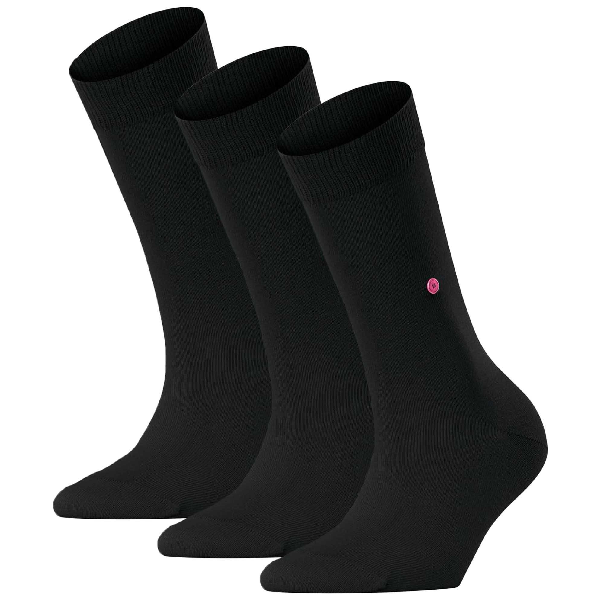 Image of Socken 3er Pack Bequem Sitzend Damen Schwarz 36-41