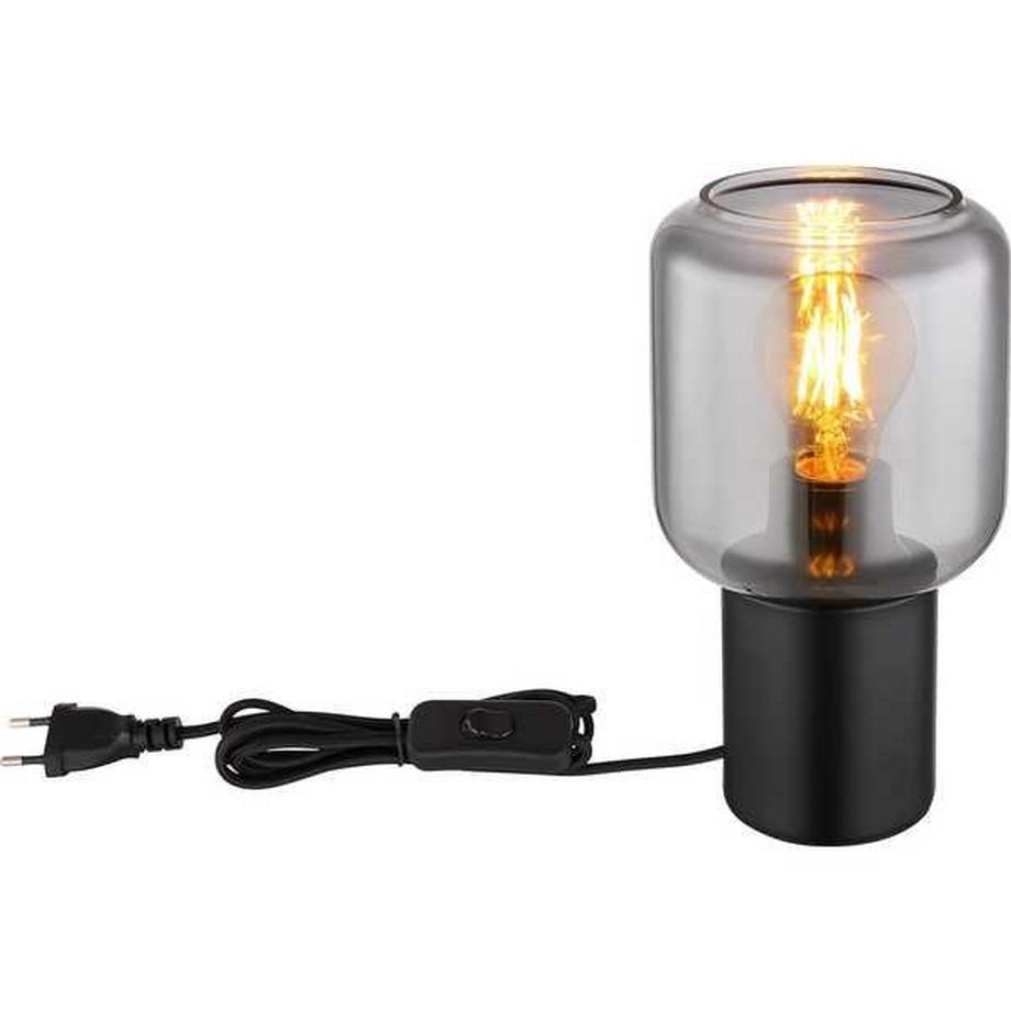 mutoni Lampe à poser Ninjo métal noir mat 1xE27  