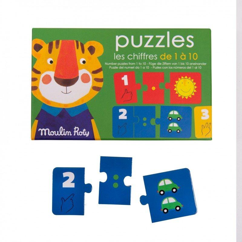 Moulin Roty  Puzzle die Zahlen, Les Popipop 