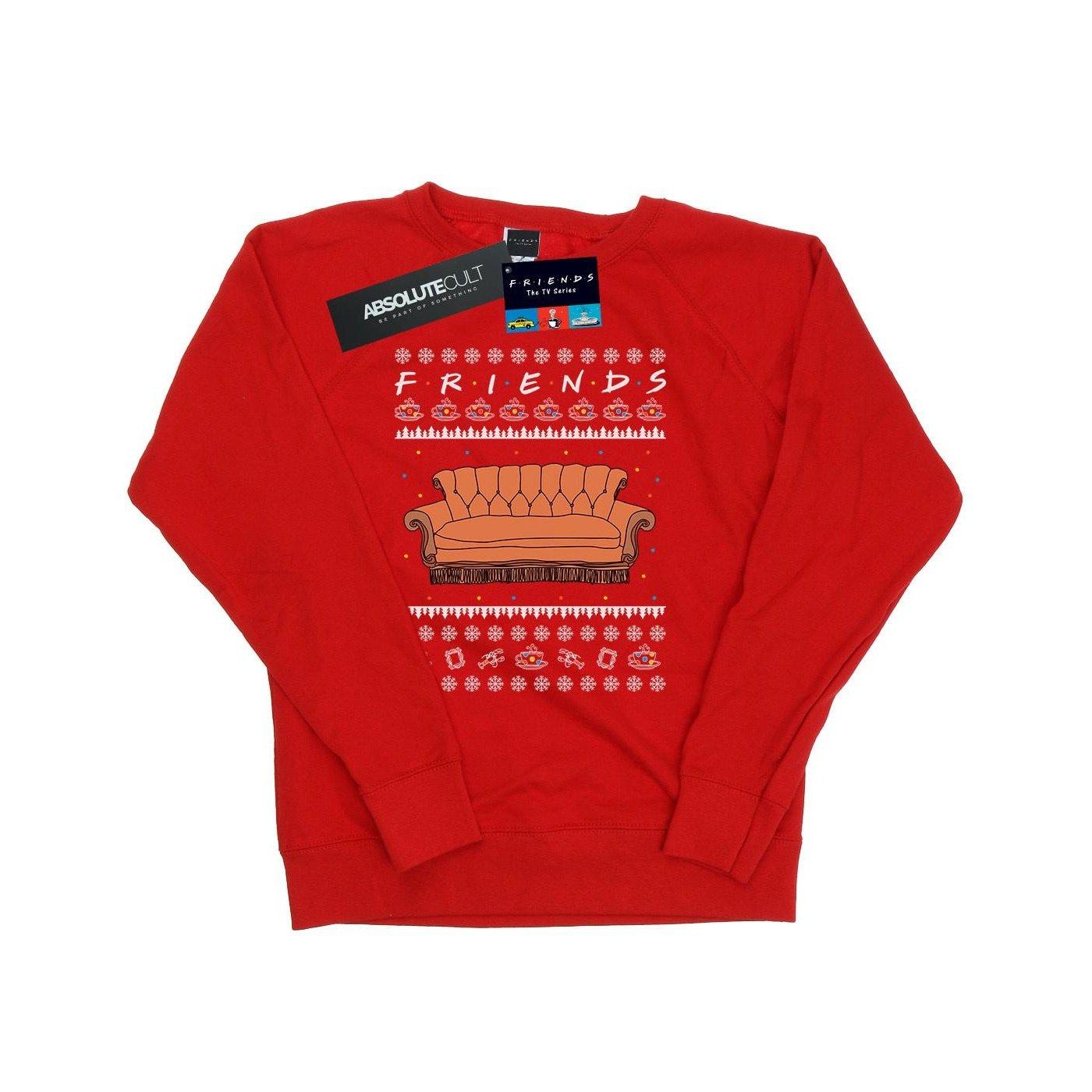 Image of Fair Isle Couch Sweatshirt Damen Rot Bunt XL