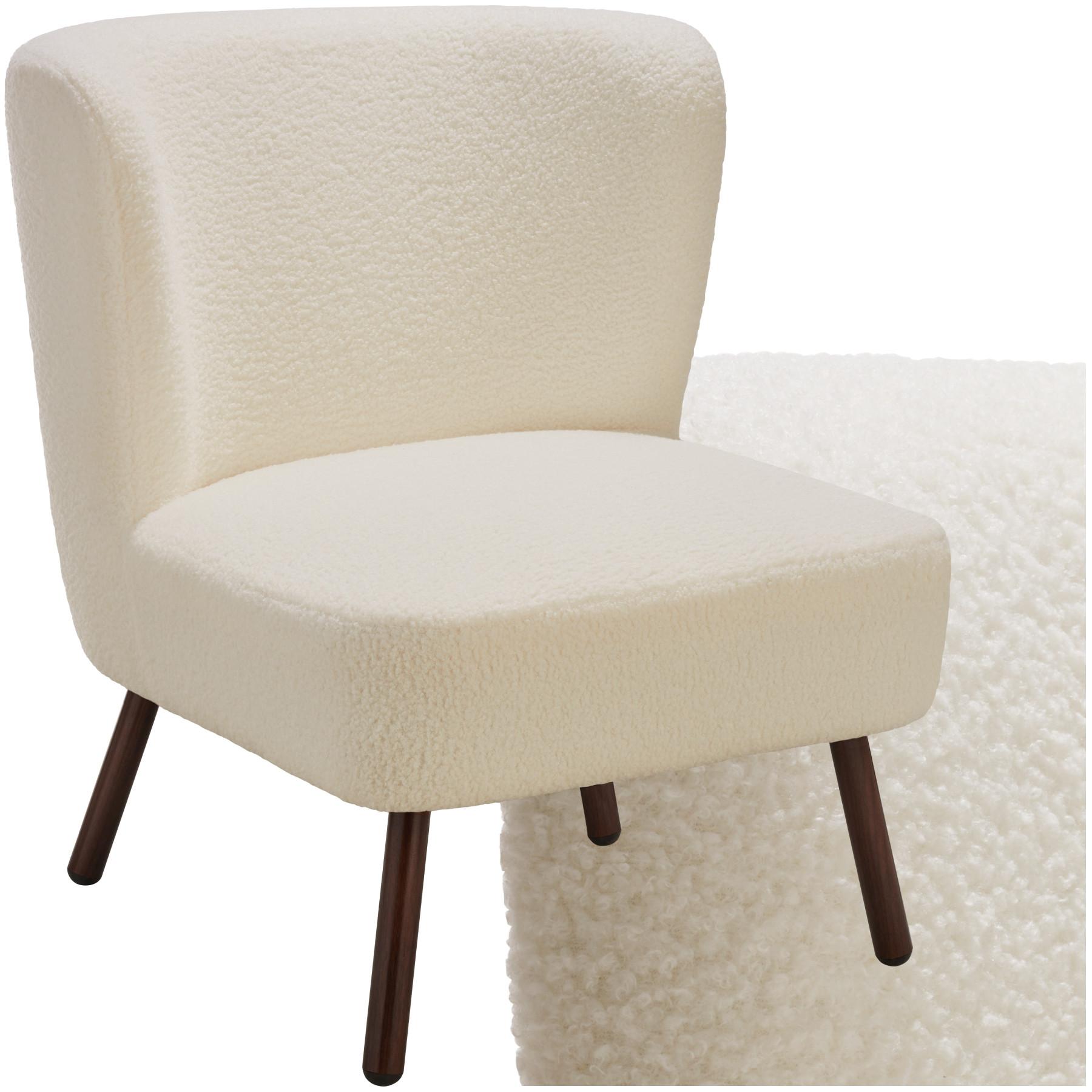 Tectake Fauteuil cocktail Teddy Robina Bouclé, rembourré, env. 120 kg  