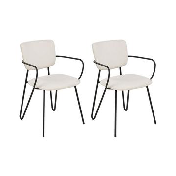 Lot de 2 chaises en Polyester Glamour ELKO