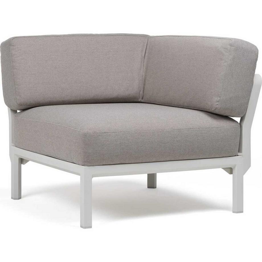 NARDI outdoor Gartenlounge-Eckelement Maximo weissgrau  