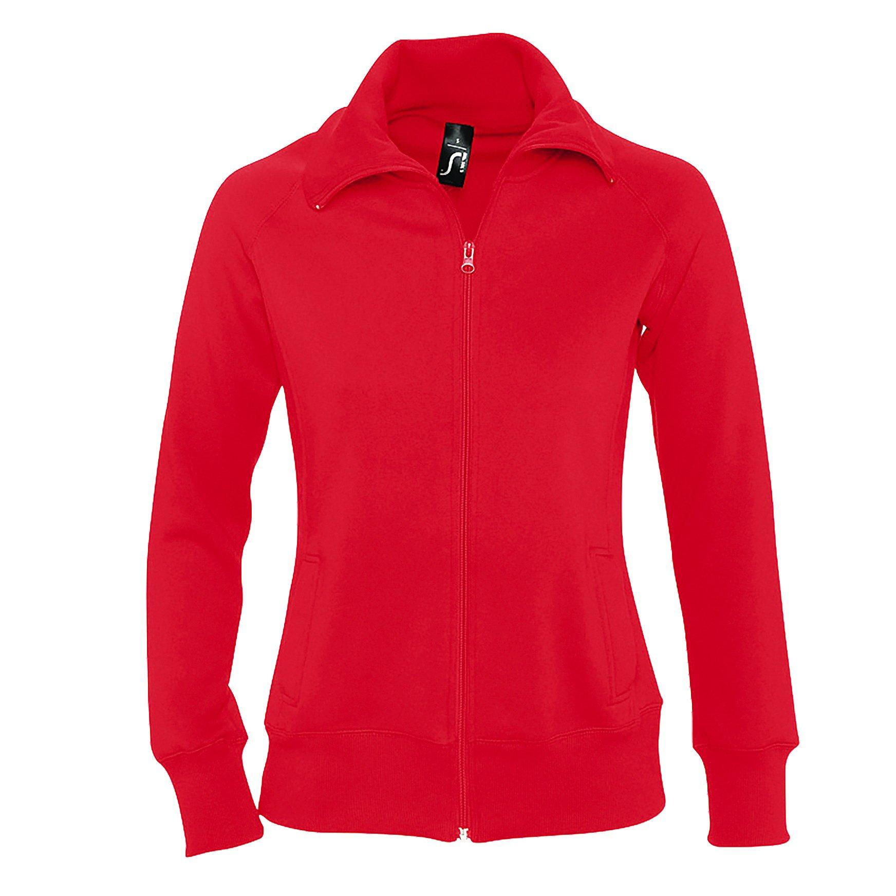 Image of Soda Active Sweatjacke Mit Durchgehendem Reißverschluss Damen Rot Bunt S