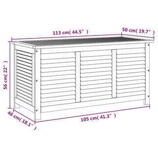 VidaXL Boîte de rangement de jardin bois  