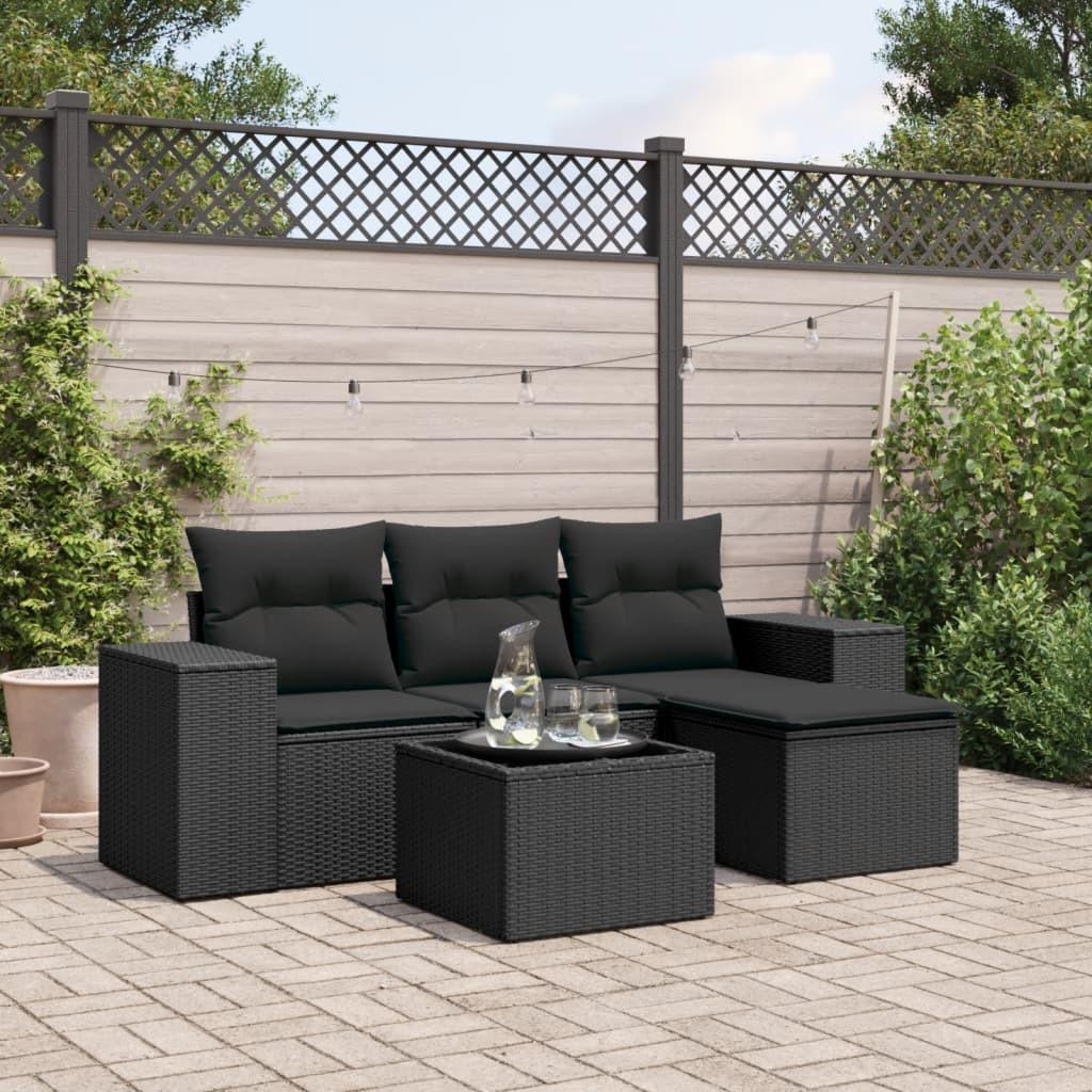 VidaXL set divano da giardino Polirattan  