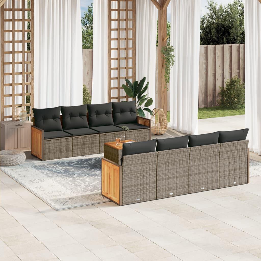 VidaXL set divano da giardino Polirattan  