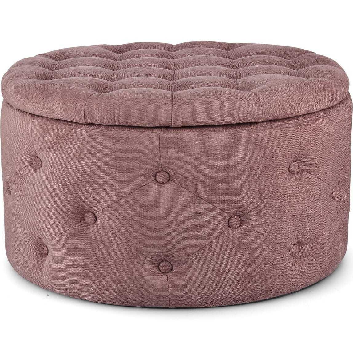 Image of Pouf Ernestine mit Behälter dunkelrosa Pouf Ernestine mit Behälter dunkelrosa