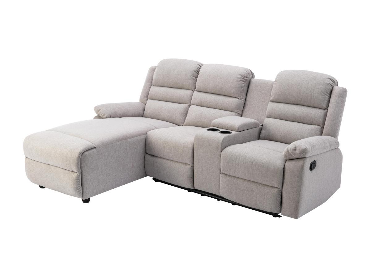 Image of Ecksofa Relaxsofa - Ecke Links - Stoff - Beige - MACEDONIA Ecksofa Relaxsofa - Ecke Links - Stoff - Beige - MACEDONIA