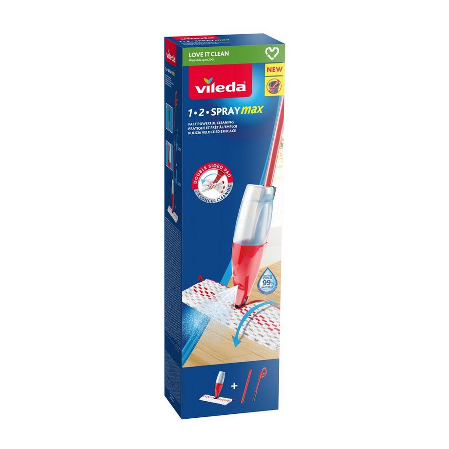 Vileda 1.2 Spray Max Tête de serpillère Rouge, Blanc