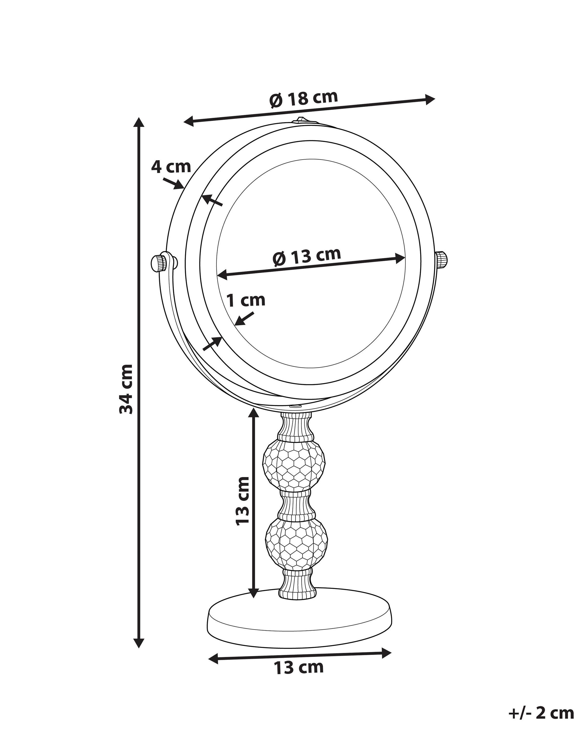 Beliani  Miroir de table en Métal Glamour CLAIRA 