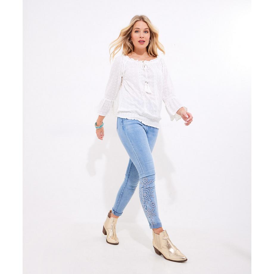 Joe Browns Broderie Spitzen Top mit Quaste  
