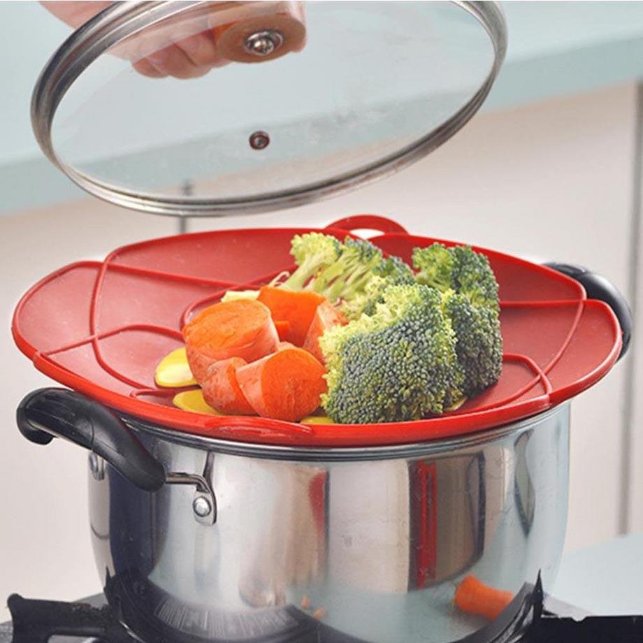 Northio  Multifunktionaler Silikondeckel für Topf - Rot 