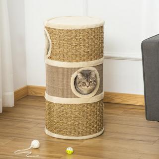Northio  Tiragraffi Per Gatti, Tiragraffi, 3 Livelli, Peluche In Sisal, 37,5X37,5X70 Cm 