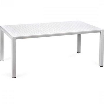 Table d'appoint de jardin Aria blanc 60x100