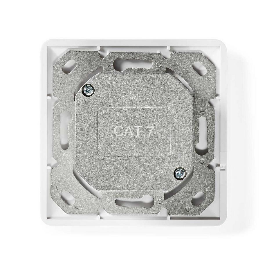 Nedis  Netzwerk-Wanddose | Unterputz | 2-Port-Anschluss/e | CAT7 | Gerade | Buchse | Vergoldet | PVC | Elfenbein | Boxen 