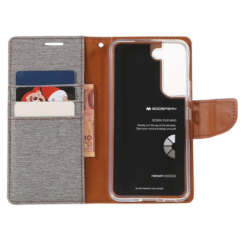 Mercury  Galaxy S22+ - Etui en cuir gris en toile Mercury 