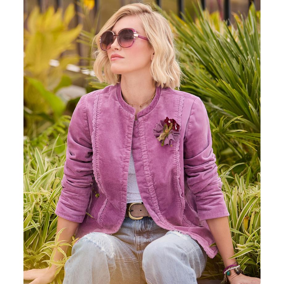 Joe Browns Moleskin Militärstil Jacke mit Spitzenbesatz  