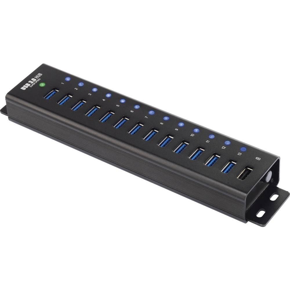 Renkforce  Renkforce Hub USB 3 aluminium 13 ports avec port de charge rapide 