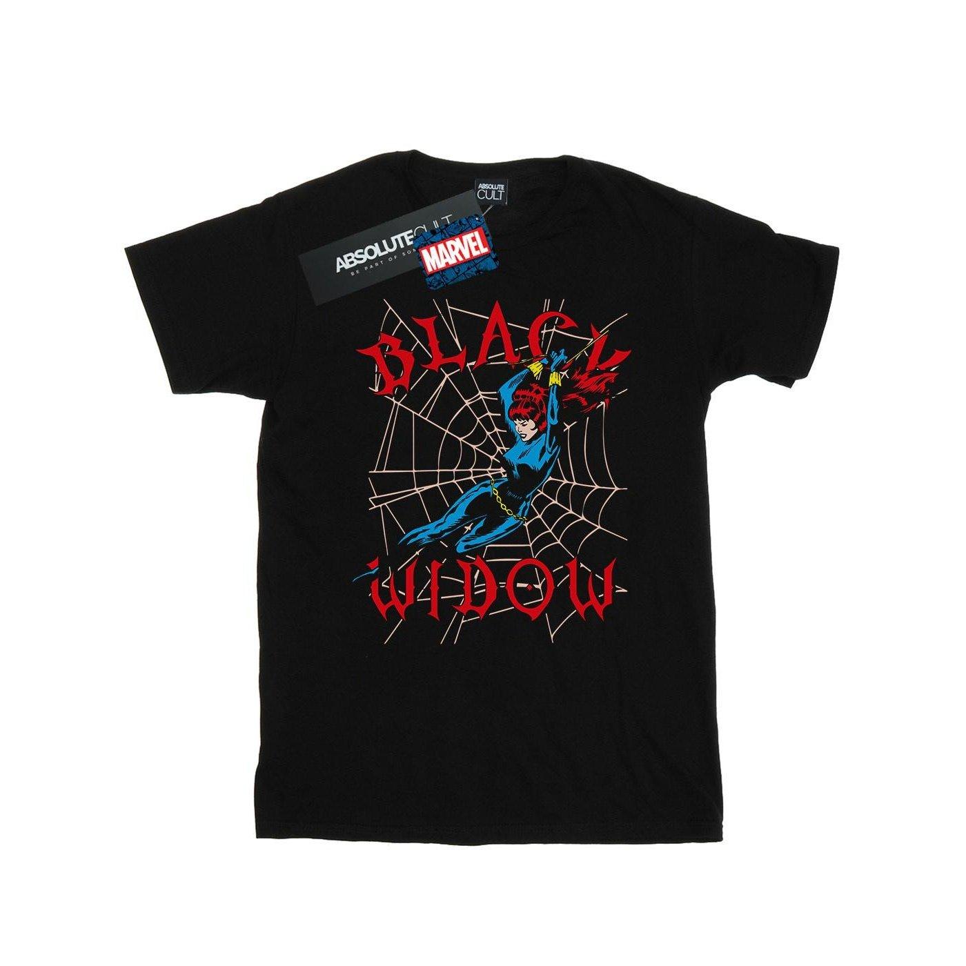 Image of Black Widow Web Tshirt Damen Schwarz S