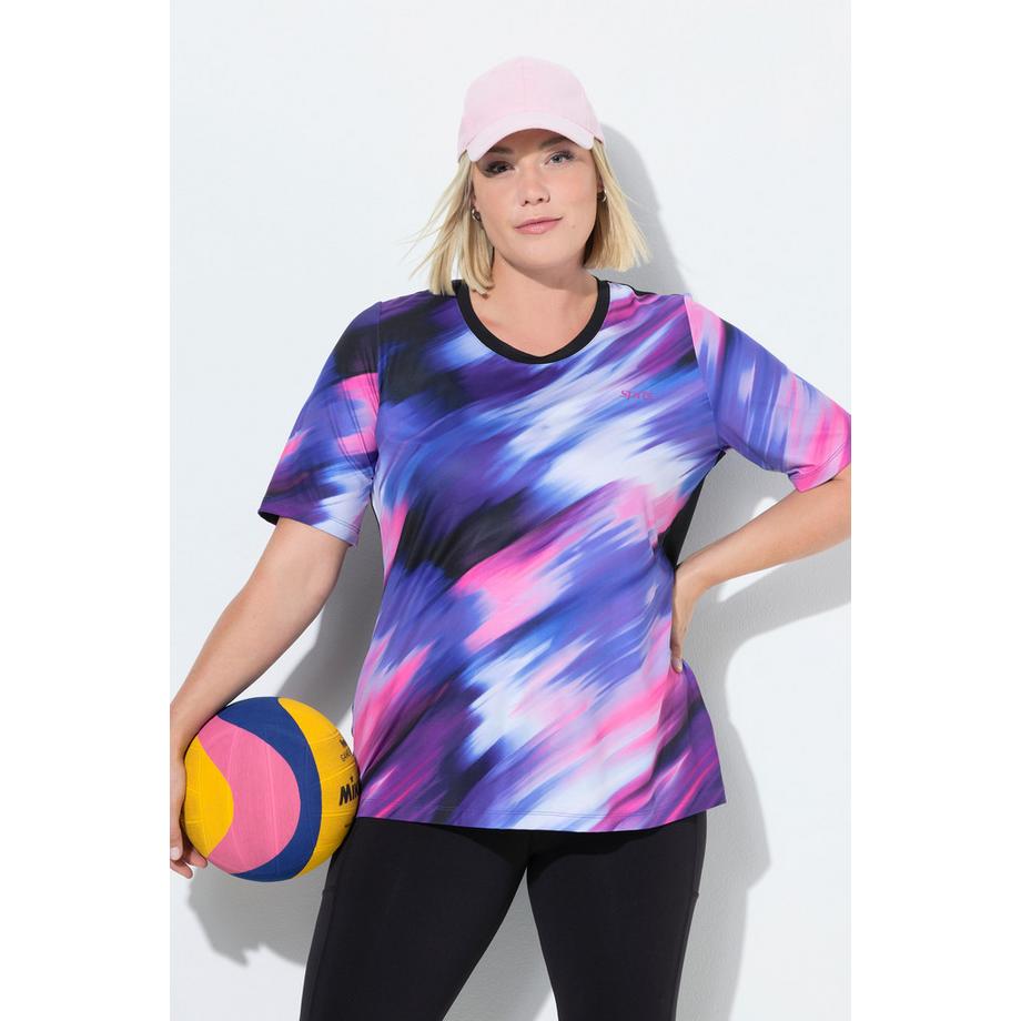 Ulla Popken T-Shirt Rücken Cut Out Rundhals Halbarm Recycelt  