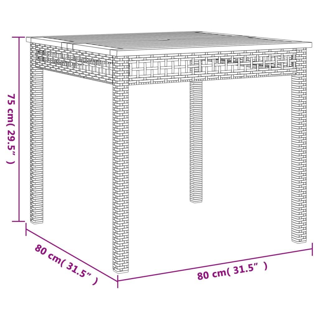 VidaXL Gartentisch poly-rattan  