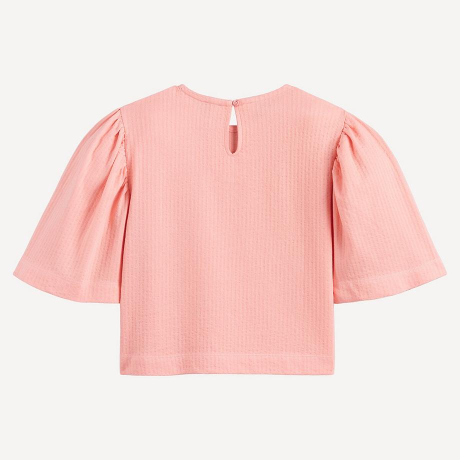 La Redoute Collections  T-Shirt mit Rundhalsausschnitt in Blusenoptik 