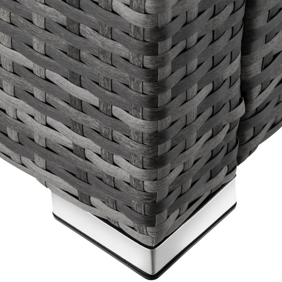 Tectake Pouf en rotin BITONTO robuste  