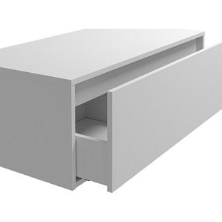 Vente-unique Waschbeckenunterschrank hängend - Weiß - 94 cm - TEANA II  