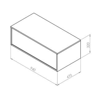 Vente-unique Meuble sous vasque suspendu - Coloris blanc - 94 cm - TEANA II  