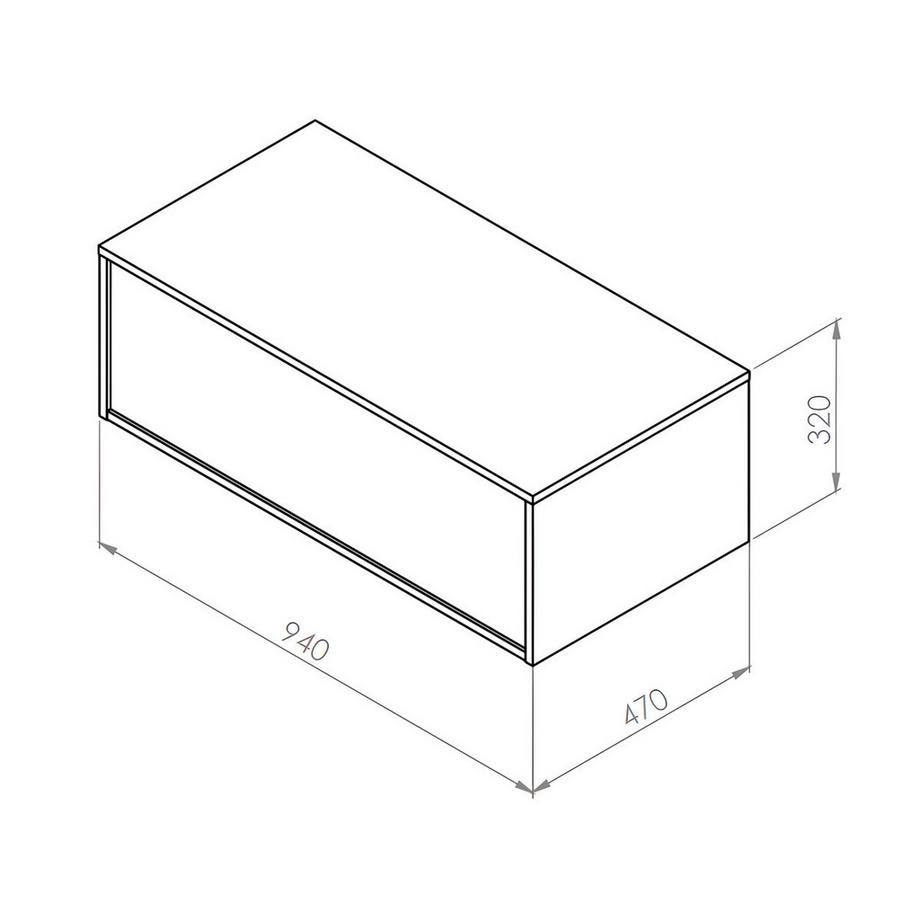 Vente-unique Meuble sous vasque suspendu - Coloris blanc - 94 cm - TEANA II  