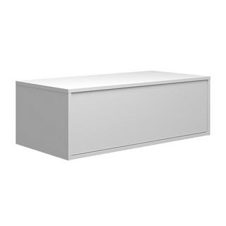 Vente-unique Meuble sous vasque suspendu - Coloris blanc - 94 cm - TEANA II  