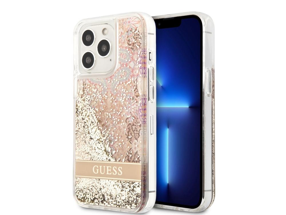 GUESS  Coque iPhone 14 Pro Max Flowers Glitter 