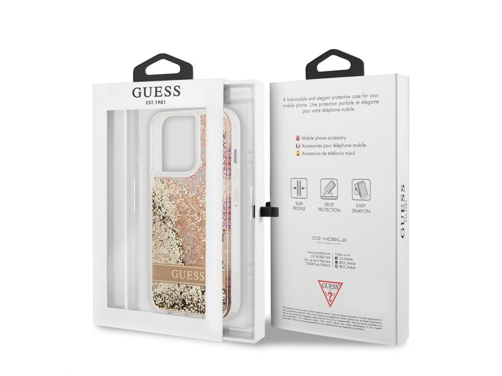 GUESS  Coque iPhone 14 Pro Max Flowers Glitter 