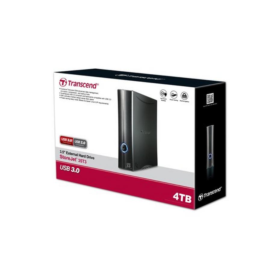 Transcend  4TB StoreJet 35T3 Externe Festplatte Schwarz 