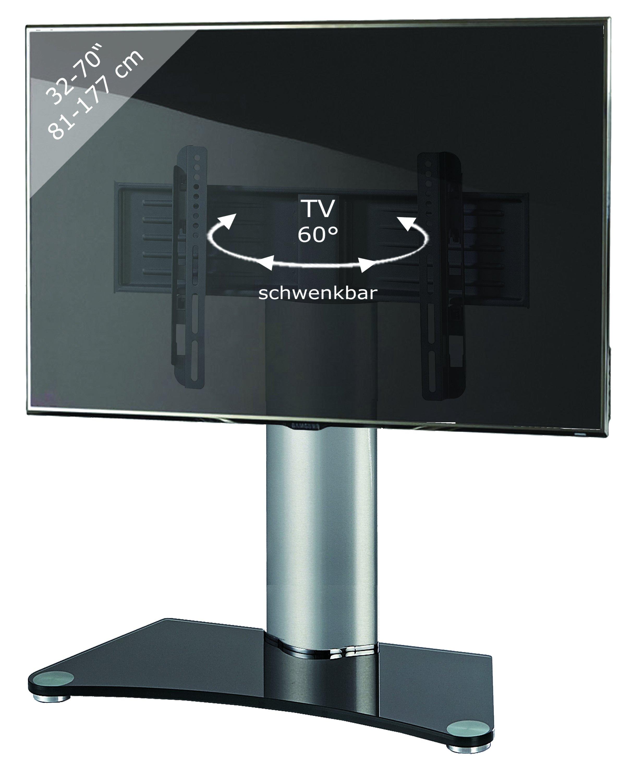 VCM Universal TV VESA Stand Rehaussement en aluminium Support de télévision en verre WindoxaMaxi  