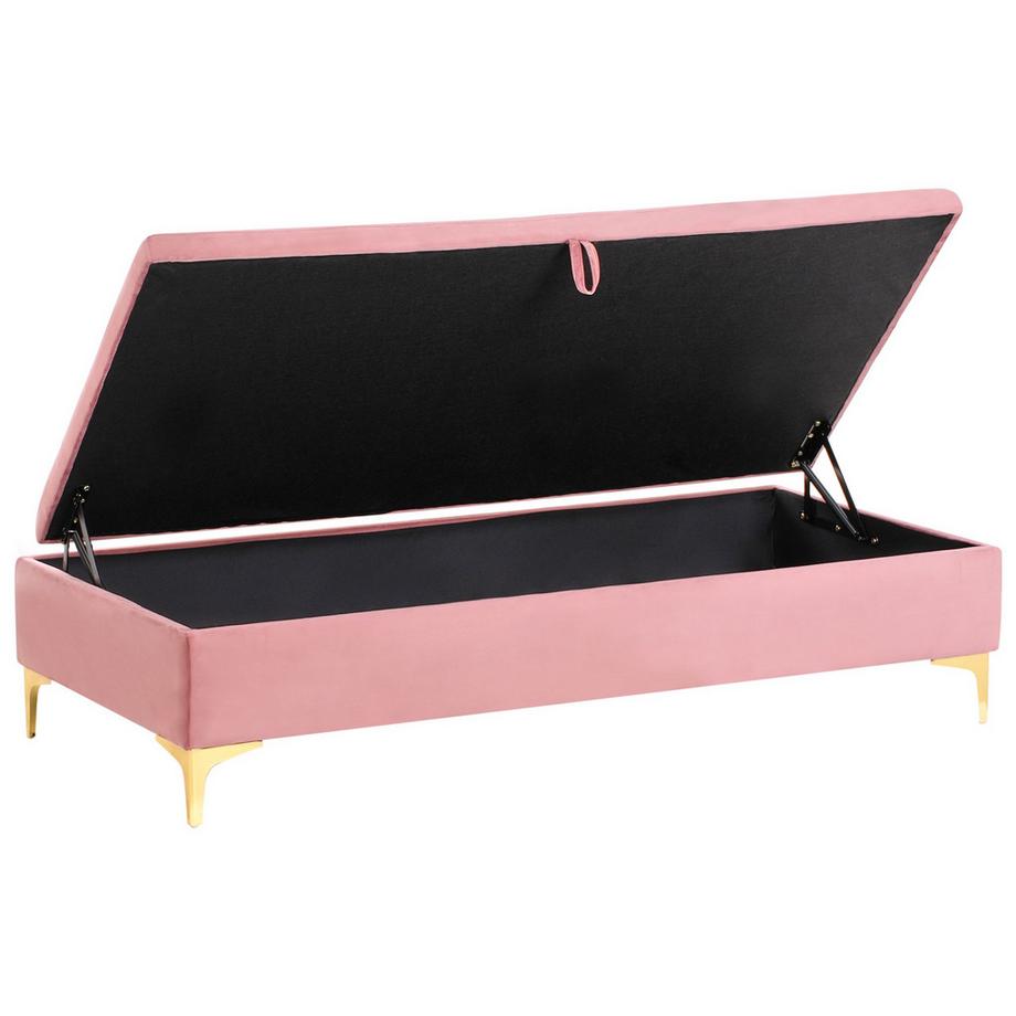 Beliani Pouf de rangement en Velours Moderne ABERDEEN  