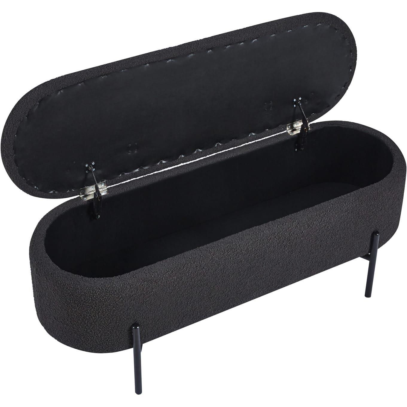 mutoni Tabouret Blestix Bouclé Tissu Métal anthracite  