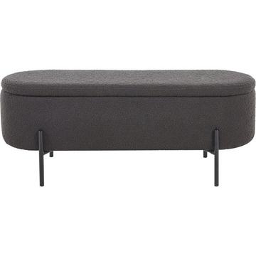 Hocker Blestix Bouclé Stoff Metall anthrazit