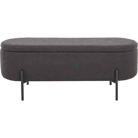 mutoni Tabouret Blestix Bouclé Tissu Métal anthracite  