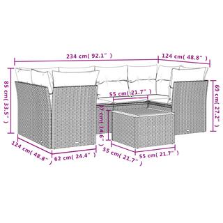 VidaXL Garten sofagarnitur poly-rattan  