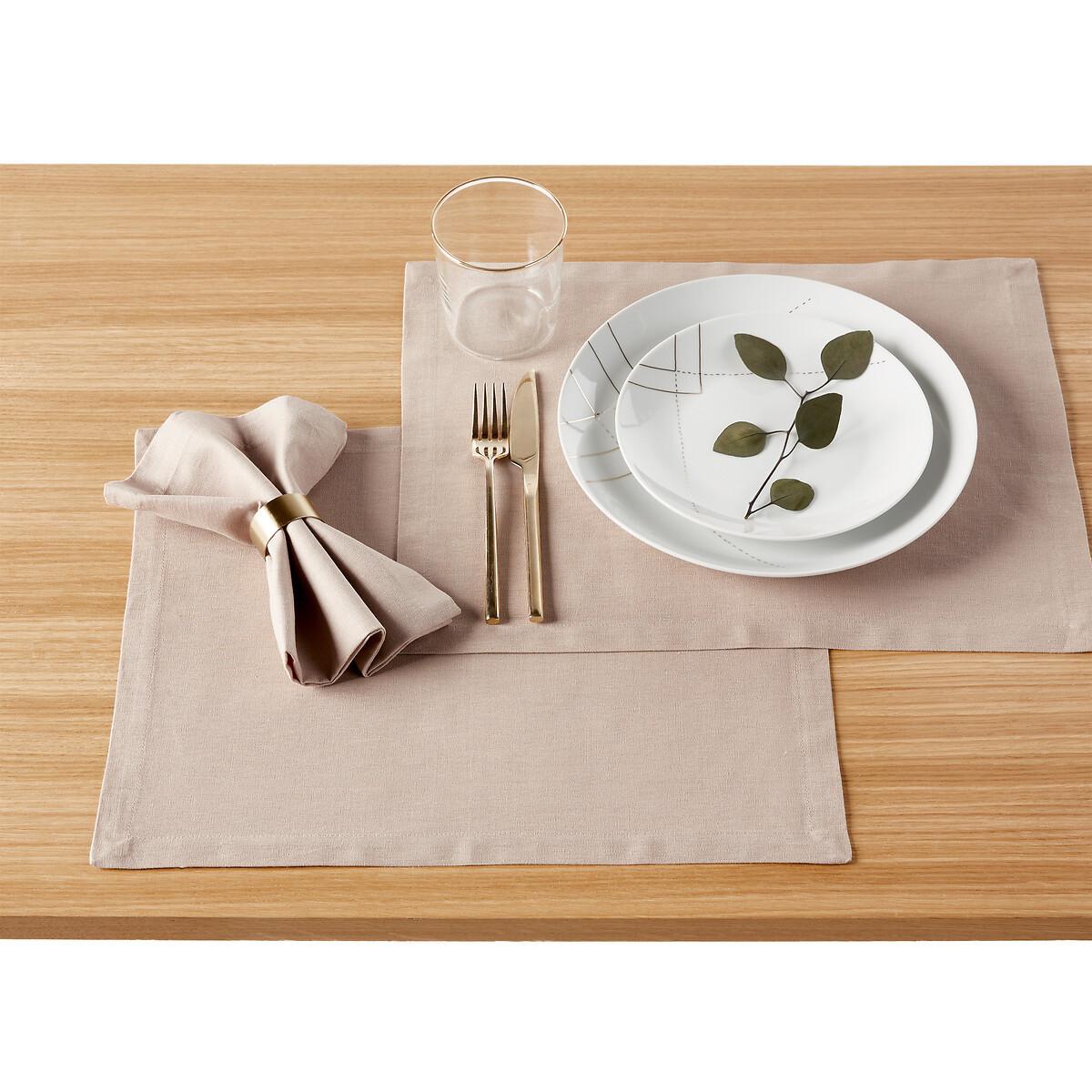 Image of 4er-pack Tischsets Border Unisex Beige ONE SIZE