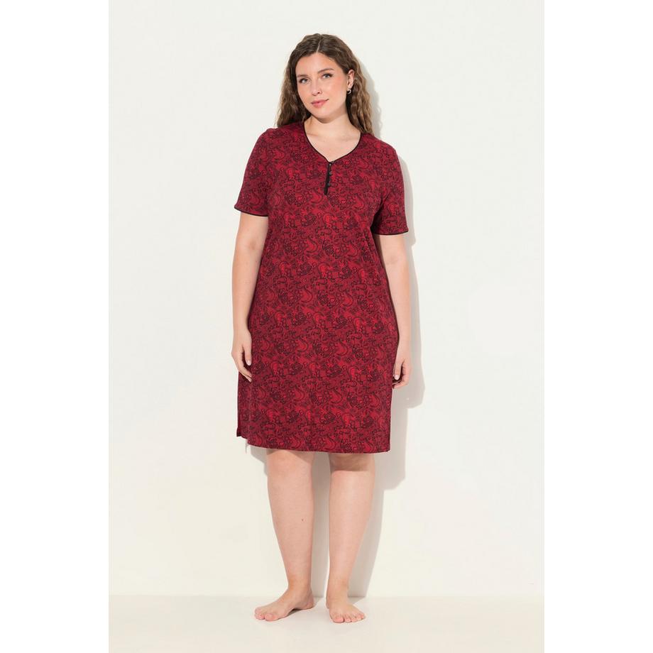 Ulla Popken Bigshirt Lot de 2 Liseré Fantaisie Manches Courtes  